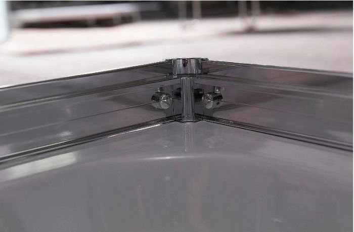 Душевой уголок Esbano ESR-8024 90x90 ESUGR8024 профиль Хром стекло рифленое