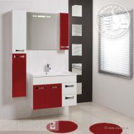 Мебель АКВАТОН Диор 80, бело-бордовый Мебель АКВАТОН Диор 80, бело-бордовый