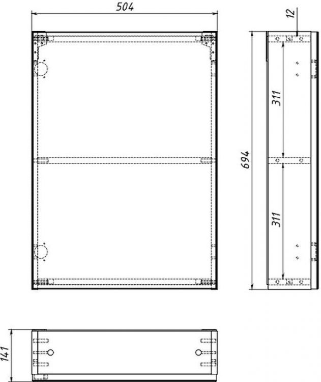 Комплект мебели для ванной DIWO Архангельск 50 цвет Белый Дуб сонома