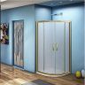 Душевой уголок Good Door Jazze 120x80 R-120-C-G профиль Золото стекло прозрачное