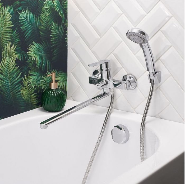 Смеситель для ванны Boou B8289-18F универсальный цвет Хром