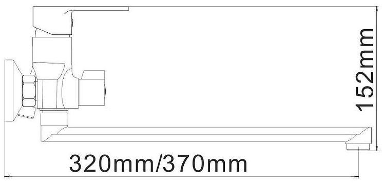 Смеситель для ванны Boou B8289-18F универсальный цвет Хром