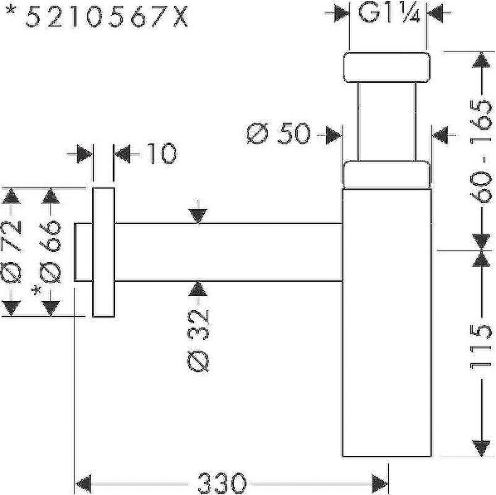 Сифон для раковины Hansgrohe Flowstar S 52105000 Хром