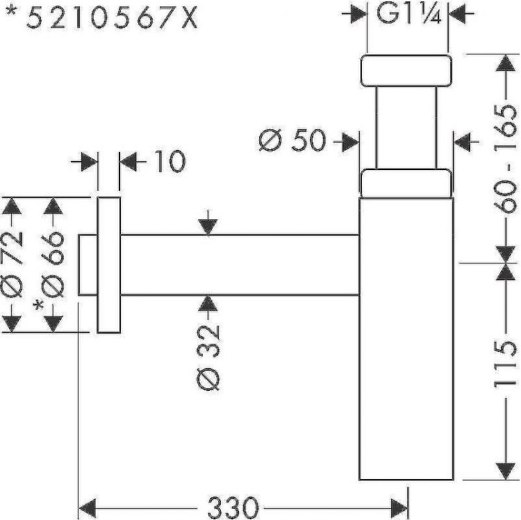 Сифон для раковины Hansgrohe Flowstar S 52105000 Хром Сифон для раковины Hansgrohe Flowstar S 52105000 Хром
