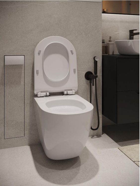 Комплект унитаза с инсталляцией Agger ATI09150L+APB244 цвет Белый с сиденьем Микролифт и клавишей смыва цвет Черный матовый Комплект унитаза с инсталляцией Agger ATI09150L+APB244 цвет Белый с сиденьем Микролифт и клавишей смыва цвет Черный матовый