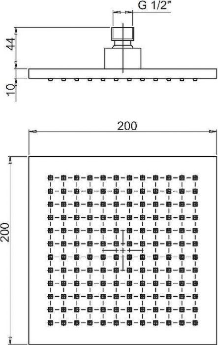 Верхний душ Paini 50CR759TCASQE Хром