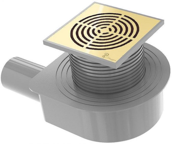 Душевой трап Boheme Smart Design 984-15-MG с решеткой Золото матовое