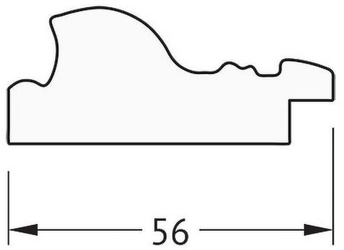 Зеркало Evoform Definite 84х64 BY 3168 в багетной раме - Виньетка состаренное серебро 56