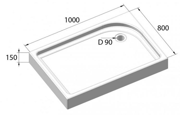 Акриловый поддон BELBAGNO TRAY-BB-AH, 100x80x15 см Акриловый поддон BELBAGNO TRAY-BB-AH, 100x80x15 см