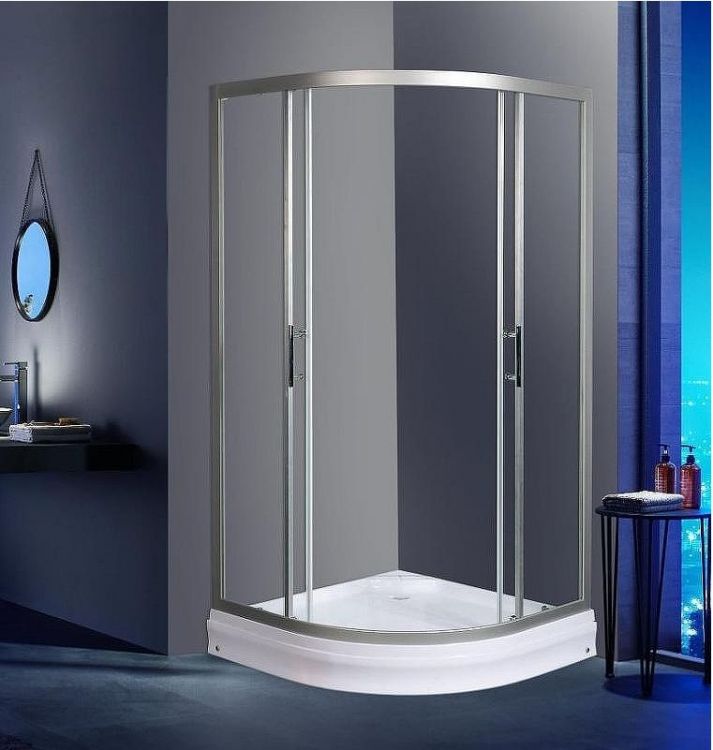 Душевой уголок WeltWasser WW500 С 90х90 10000012447 профиль Хром стекло прозрачное