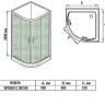 Душевой уголок WeltWasser WW500 С 90х90 10000012447 профиль Хром стекло прозрачное