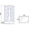 Душевая кабина Мономах XL Б/К 120x80x44 МЗ R 10000012106 без гидромассажа