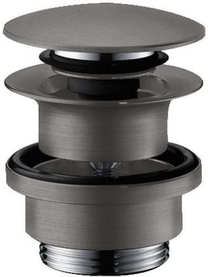 Донный клапан Hansgrohe 50100340 click-clack Шлифованный черный хром
