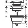 Донный клапан Hansgrohe 50100140 click-clack Шлифованная бронза