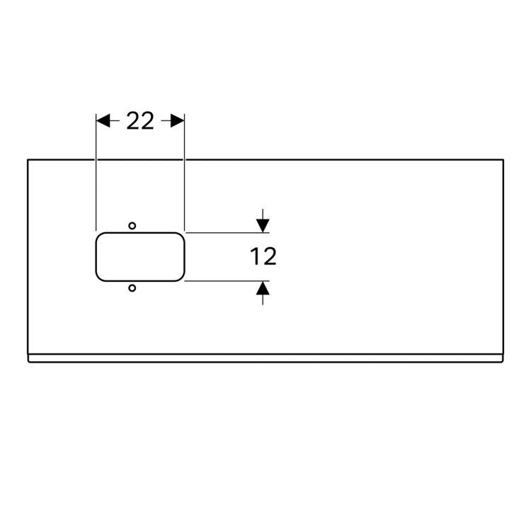 Тумба под раковину Geberit Citterio 118.4x54.3x50.4 мм, светлый дуб, бежевое стекло [500.561.JI.1]
