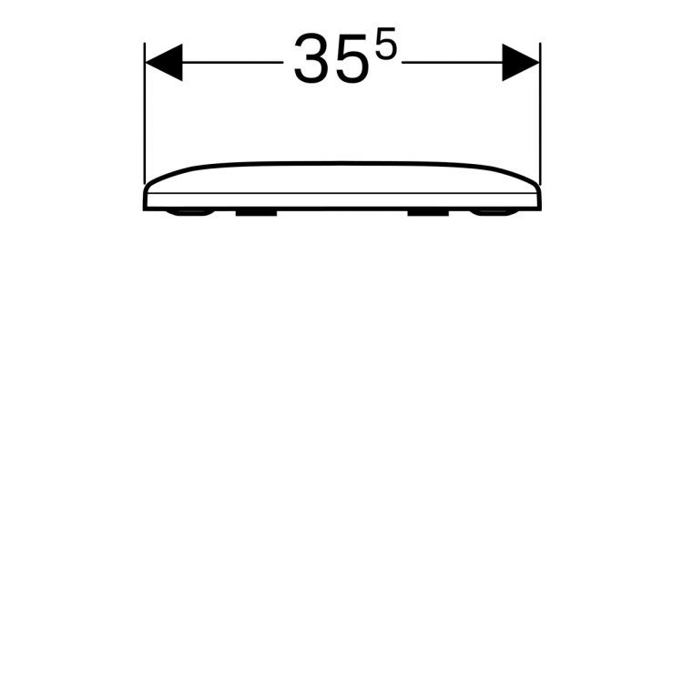 Сиденье для унитаза Geberit Smyle с механизмом плавного закрывания SoftClose, крепление сверху [500.236.01.1]