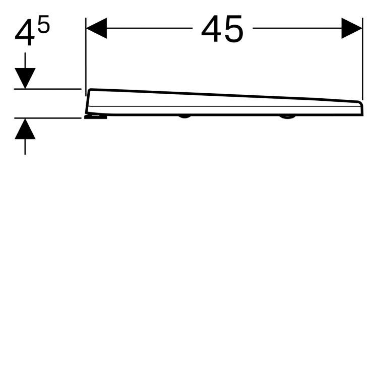 Сиденье для унитаза Geberit Smyle с механизмом плавного закрывания SoftClose, крепление сверху [500.236.01.1]