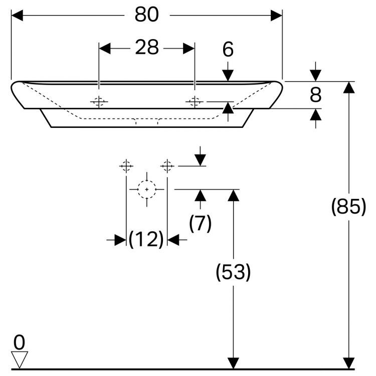 Раковина Geberit myDay 800x480 мм [125480600]