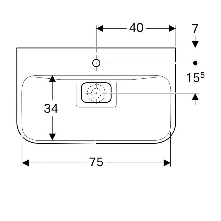 Раковина Geberit myDay 800x480 мм [125480600]
