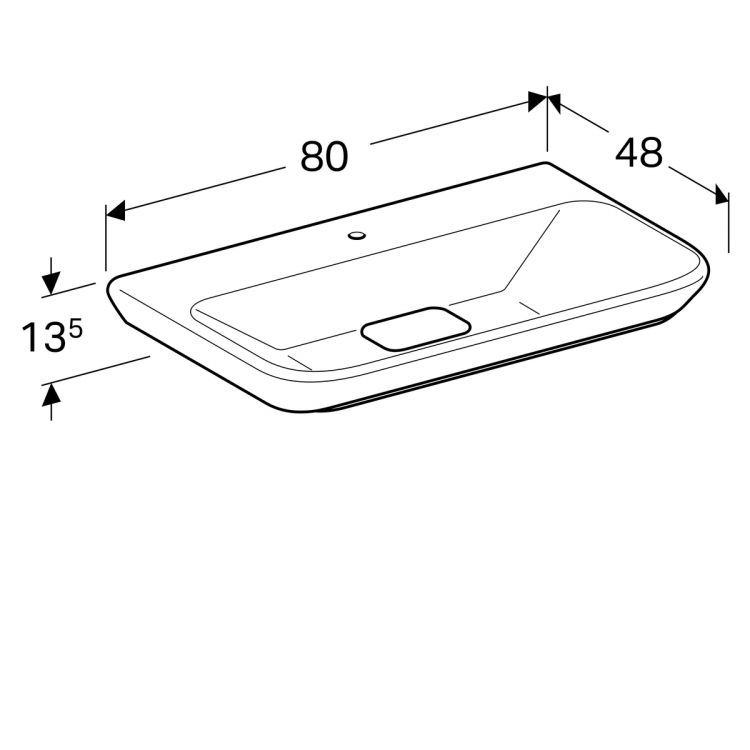 Раковина Geberit myDay 800x480 мм [125480600]