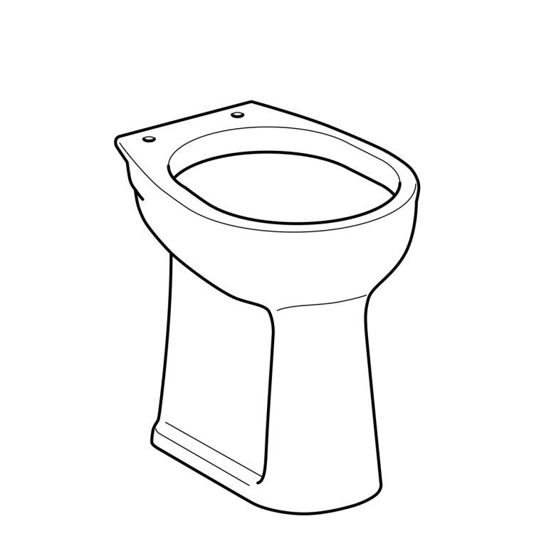 Унитаз напольный Geberit Vitalis, 6 л, 46 см, горизонтальный выпуск [211105000]