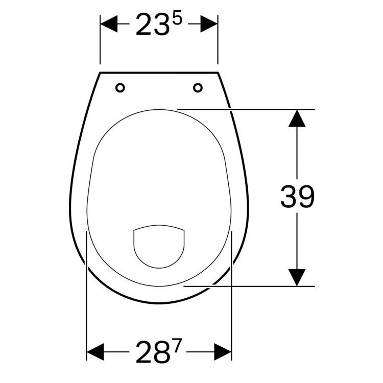 Унитаз напольный Geberit Vitalis, 6 л, 46 см, горизонтальный выпуск [211105000]