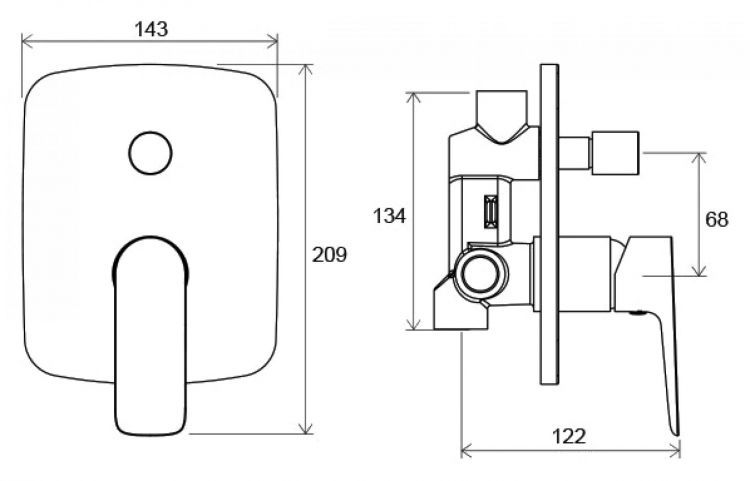 Смеситель Ravak Classic CL 061.00 X070086 для ванны с душем Смеситель Ravak Classic CL 061.00 X070086 для ванны с душем