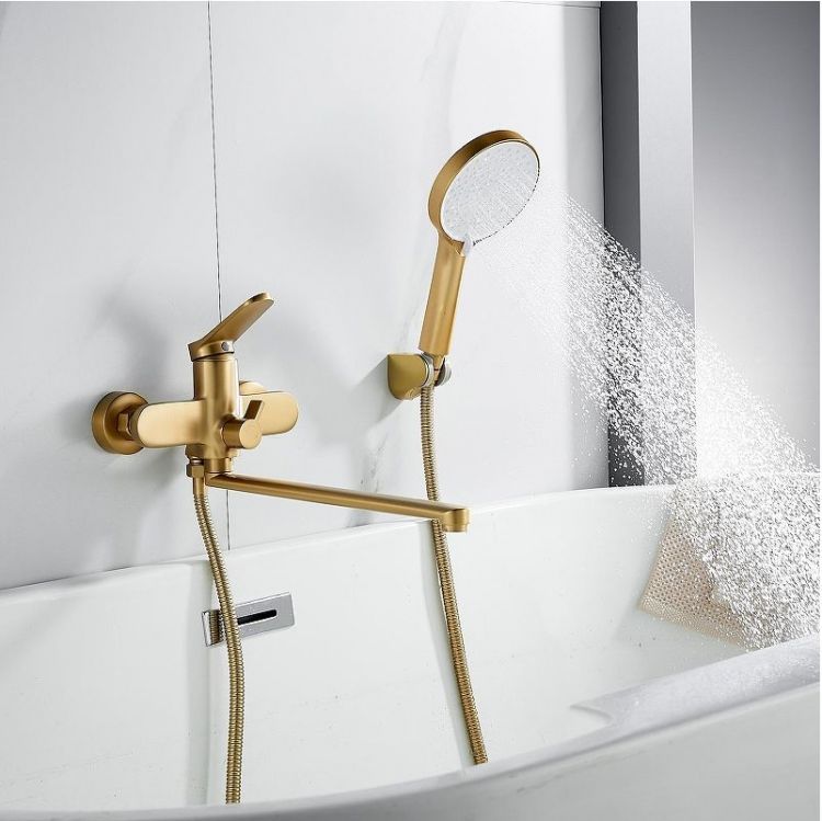 Смеситель для ванны Shevanik S43G S4322G универсальный цвет Золотой сатин Смеситель для ванны Shevanik S43G S4322G универсальный цвет Золотой сатин