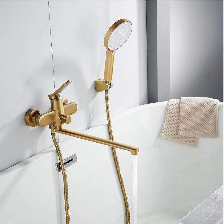 Смеситель для ванны Shevanik S43G S4322G универсальный цвет Золотой сатин Смеситель для ванны Shevanik S43G S4322G универсальный цвет Золотой сатин