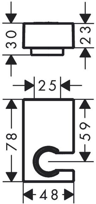 Hansgrohe Держатель ручного душа, настенный, цвет: шлифованная бронза