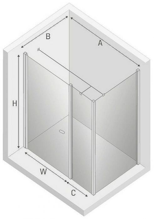 Душевой уголок New Trendy New Soleo Chrome 110х110 K-0637 профиль Хром стекло прозрачное