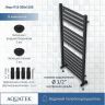 Водяной полотенцесушитель Aquatek Лира П16 500x1100 AQ KP1610BL Черный муар