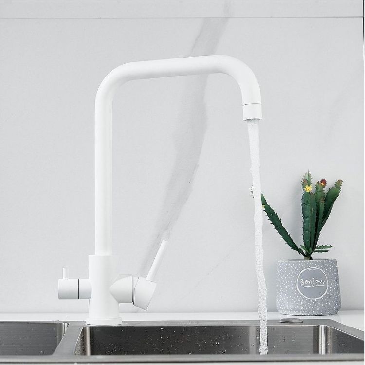 Смеситель для кухни Raffine F118C цвет Белый