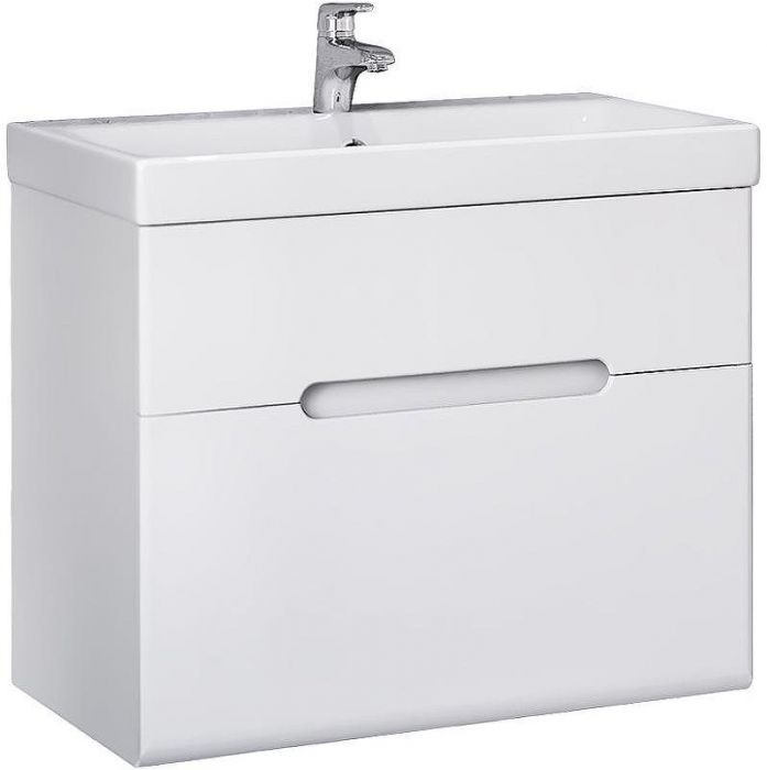 Тумба под раковину Jorno Moduo Slim 60 Mod.01.60/P/W подвесная Белый глянец