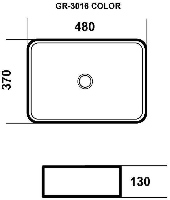 Раковина-чаша Grossman Color 48 GR-3016BM цвет Черный матовый