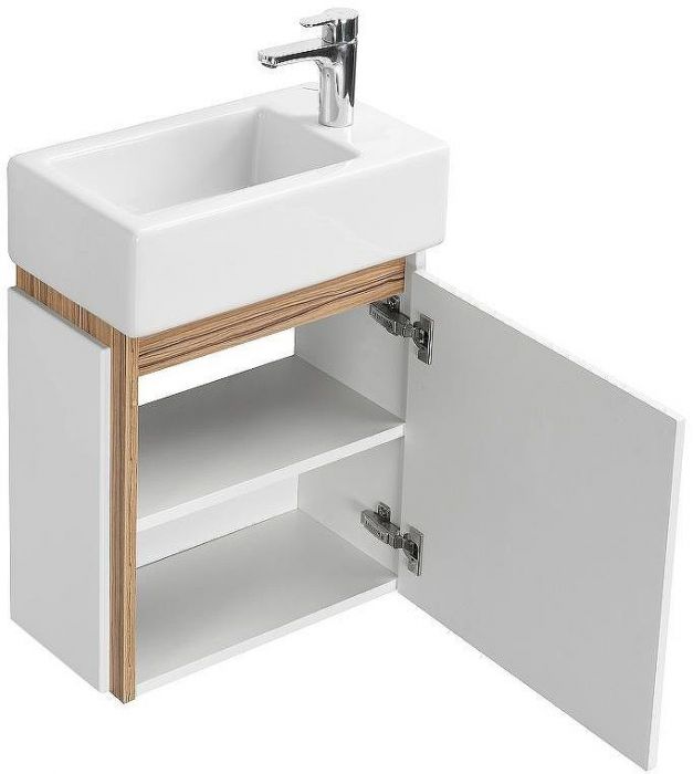 Тумба под раковину Aquaton Эклипс 45 М R 1A172801EK49R подвесная Белый Эбони светлый