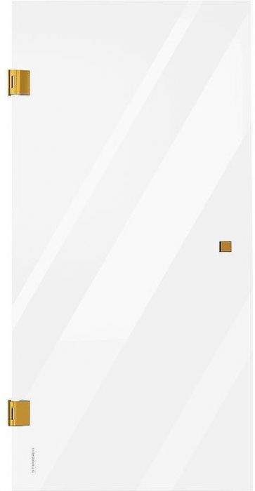 Шторка на ванну STWORKI Ольборг 70 профиль Золото стекло прозрачное