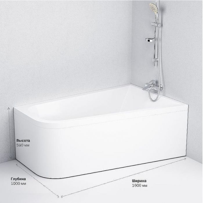 Акриловая ванна AM.PM Spirit 160x100 R W72A-160R100W-A2 без гидромассажа
