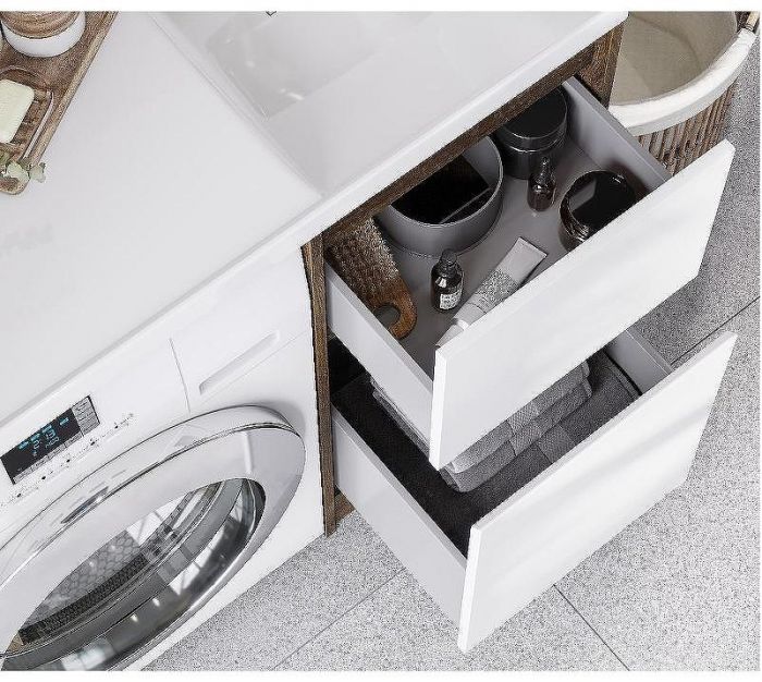 Тумба под раковину Aquaton Лондри 105 1A267001LHDR0 Дуб Рустикальный без фасада