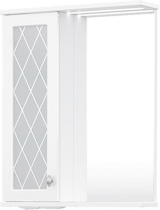 Зеркало со шкафом Volna Milena 55 L zsMLN55.L-01 с подсветкой Белое