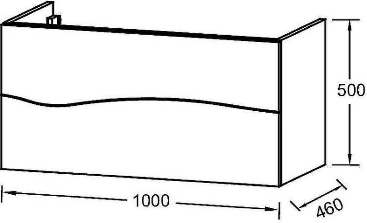 Тумба под раковину Jacob Delafon Sherwood 100 EB1833RU-P13 подвесная Состаренный дуб