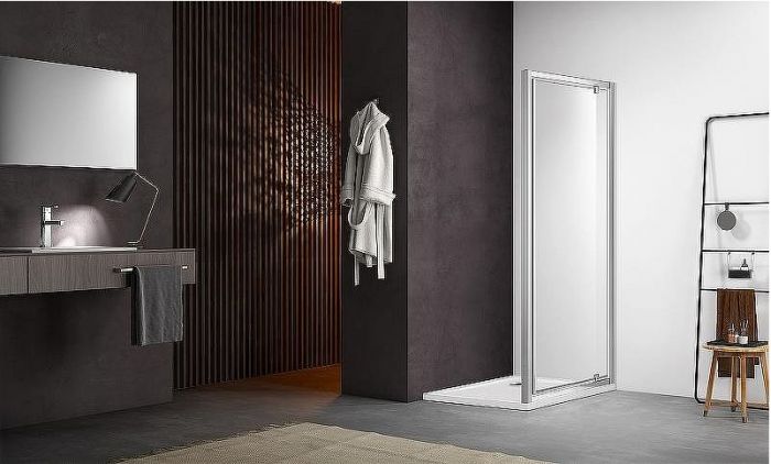 Душевая дверь Aquatek 80 AQ ARI PI 08020CH профиль Хром стекло прозрачное