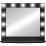 Зеркало Континент 800х700 ЗГП43 гримерное с подсветкой Черное с механическим выключателем