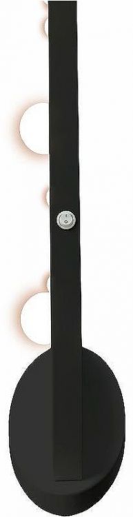 Зеркало Континент 800х700 ЗГП43 гримерное с подсветкой Черное с механическим выключателем