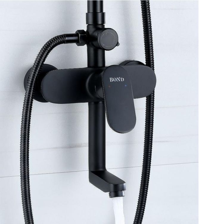 Душевая система Bond B01-9488 Черная матовая