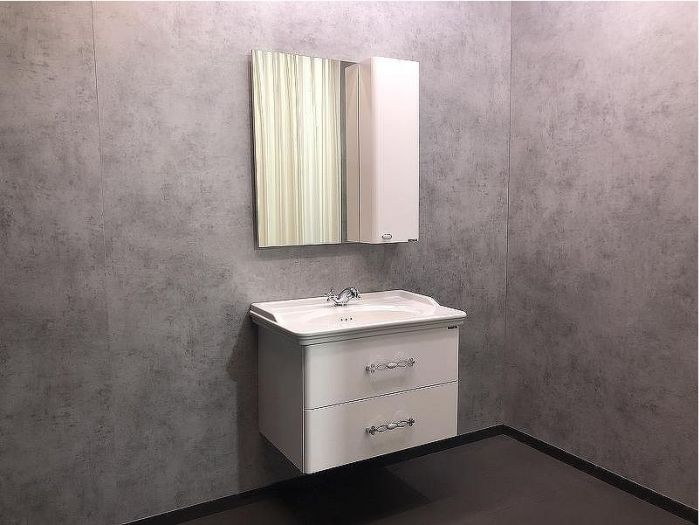 Зеркало со шкафом Comforty Неаполь 80 00004147561 Белое
