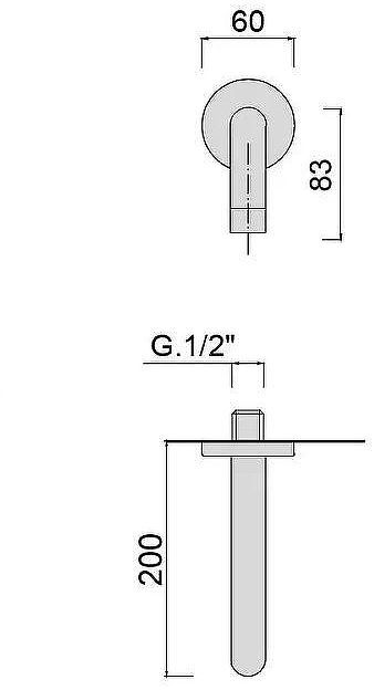Излив для смесителя Giulini Futuro F3222-20BO Белый матовый