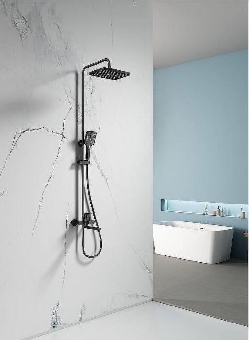 Душевая система Splenka S30.24.06 Черная матовая