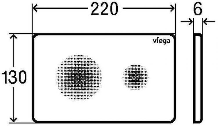 Клавиша смыва Viega Prevista Visign for Style 25 8615.1 774356 Альпийский белый