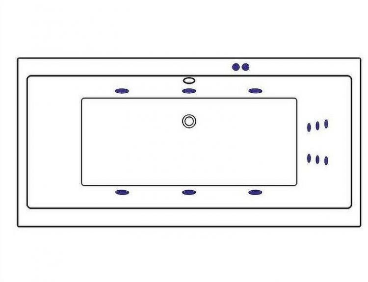 Акриловая ванна Excellent Pryzmat 160x75 WAEX.PRY16.LINE.BR с гидромассажем